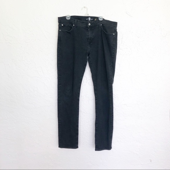 7 For All Mankind Other - 7 For All Mankind Distressed Black Slimmy Jeans